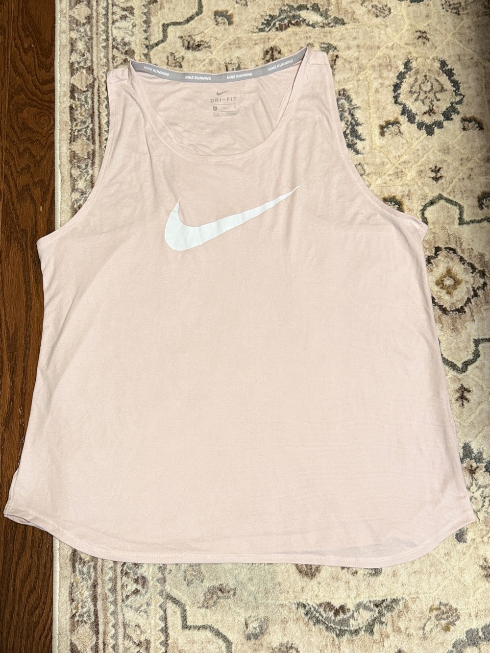 Nike Women's Pale Pink Dri-FIT Swoosh Tank